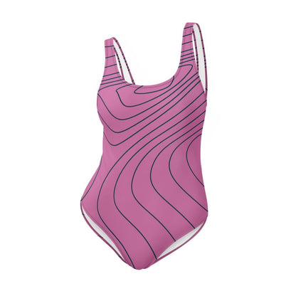 Einteiliger Allover Badeanzug PF2221 violett schwarz