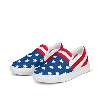 Herren Canvas Textil-Slipper PF8175 weiss stars and stripes