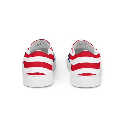 Herren Canvas Textil-Slipper PF8175 weiss stars and stripes