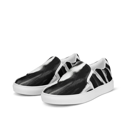 Herren Canvas Textil-Slipper PF8176 weiss broken black