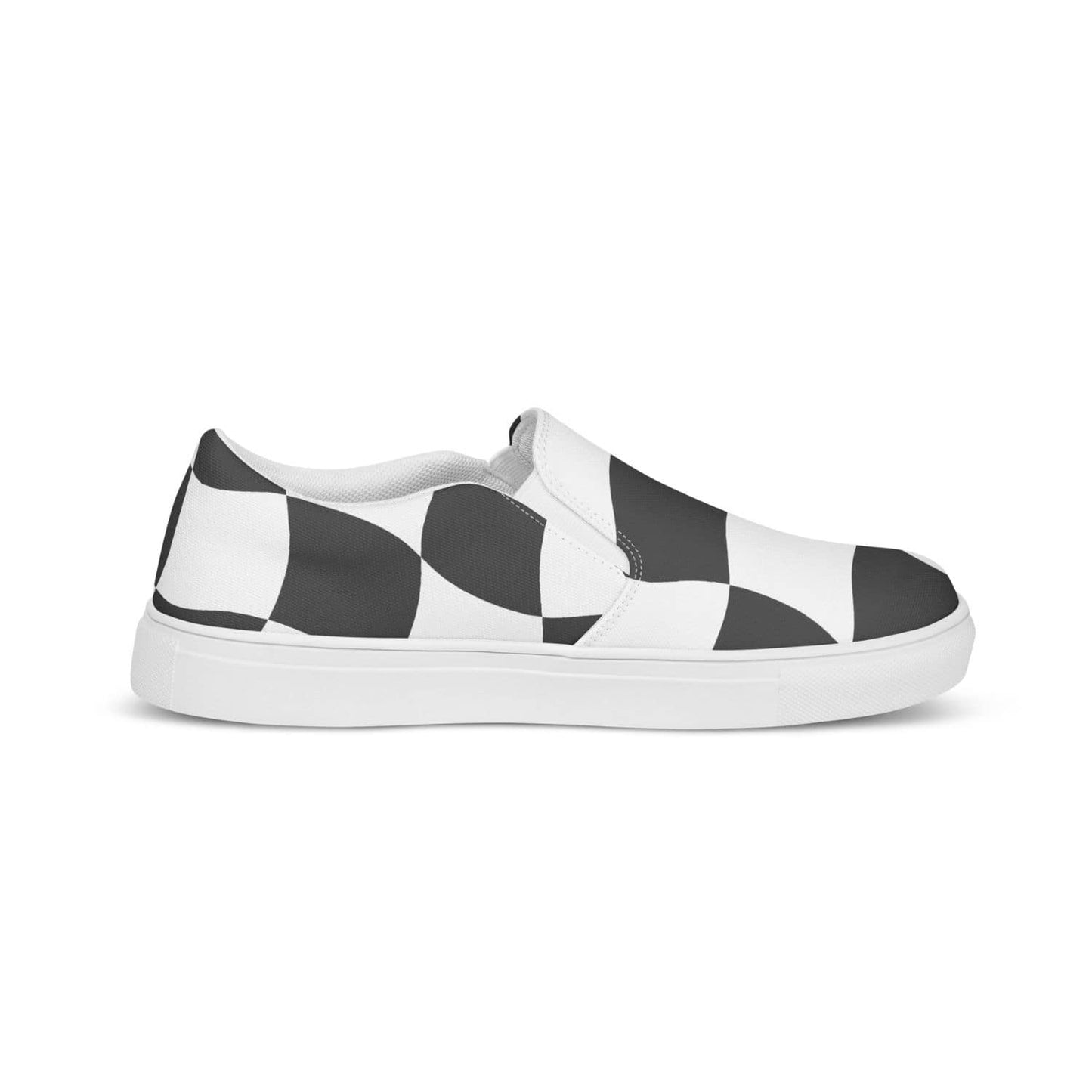 Herren Canvas Textil-Slipper PF8177 weiss Checkerboard
