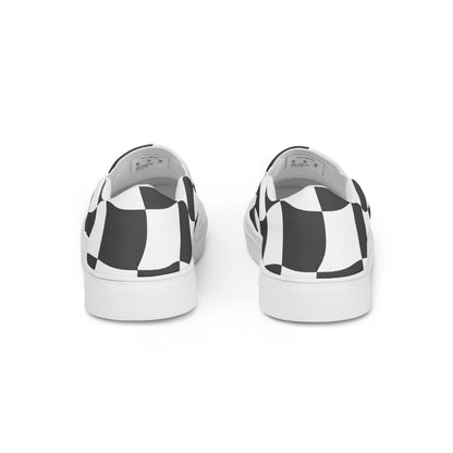 Herren Canvas Textil-Slipper PF8177 weiss Checkerboard