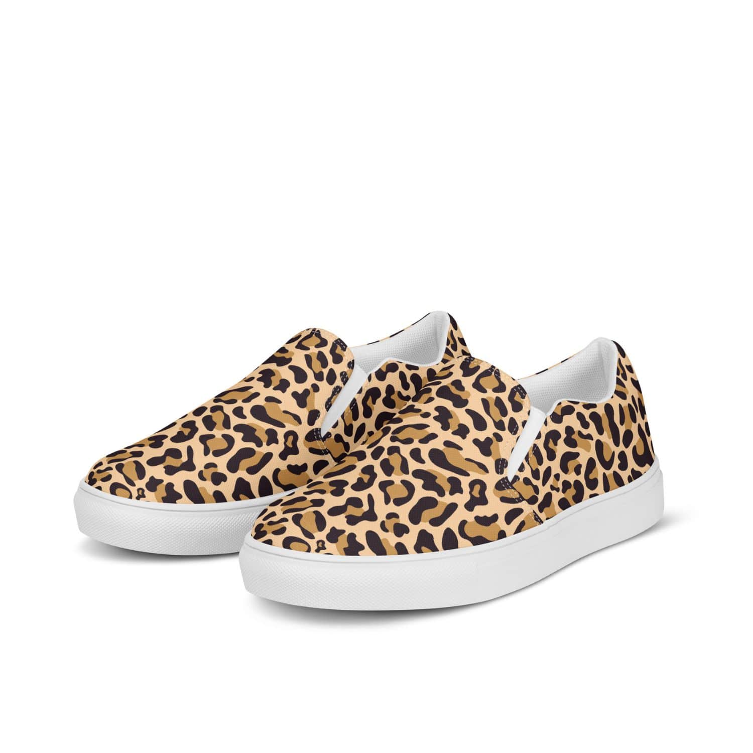 Herren Canvas Textil-Slipper PF8179 weiss Leopard Print