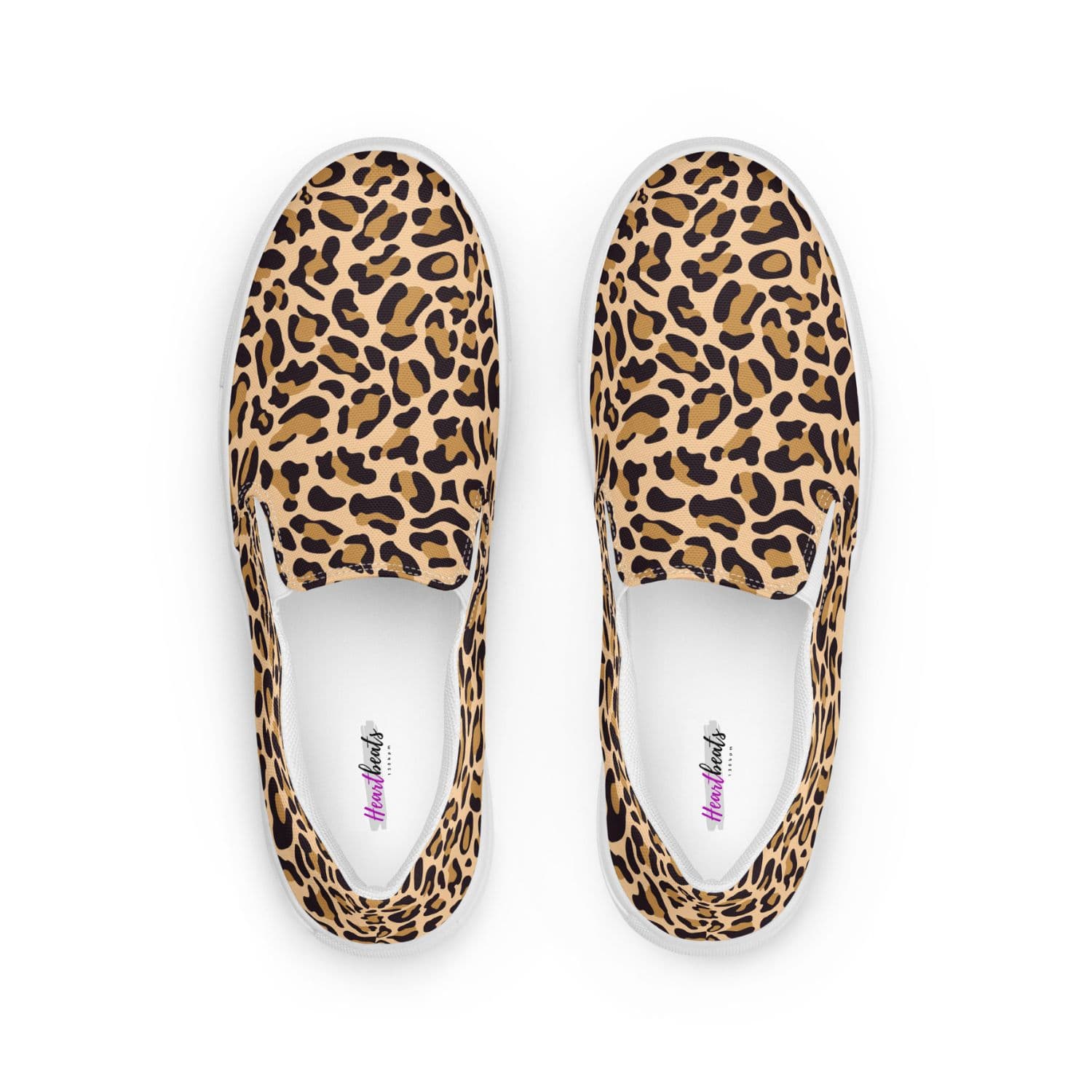 Herren Canvas Textil-Slipper PF8179 weiss Leopard Print