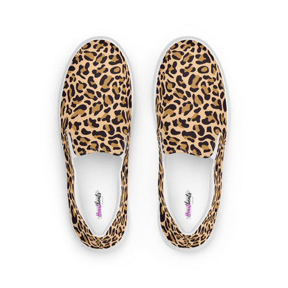 Herren Canvas Textil-Slipper PF8179 weiss Leopard Print