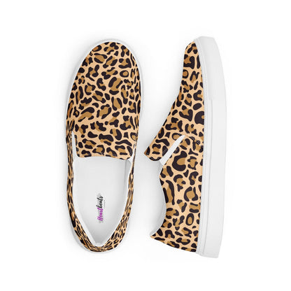 Herren Canvas Textil-Slipper PF8179 weiss Leopard Print