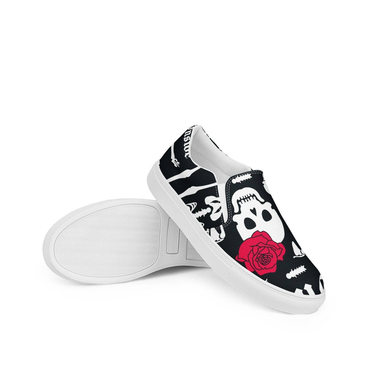 Herren Canvas Textil-Slipper PF8180 weiss Dead Inside