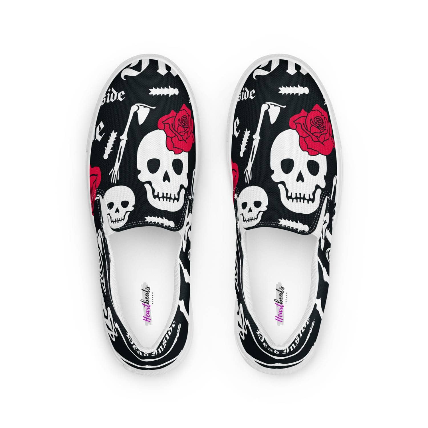 Herren Canvas Textil-Slipper PF8180 weiss Dead Inside