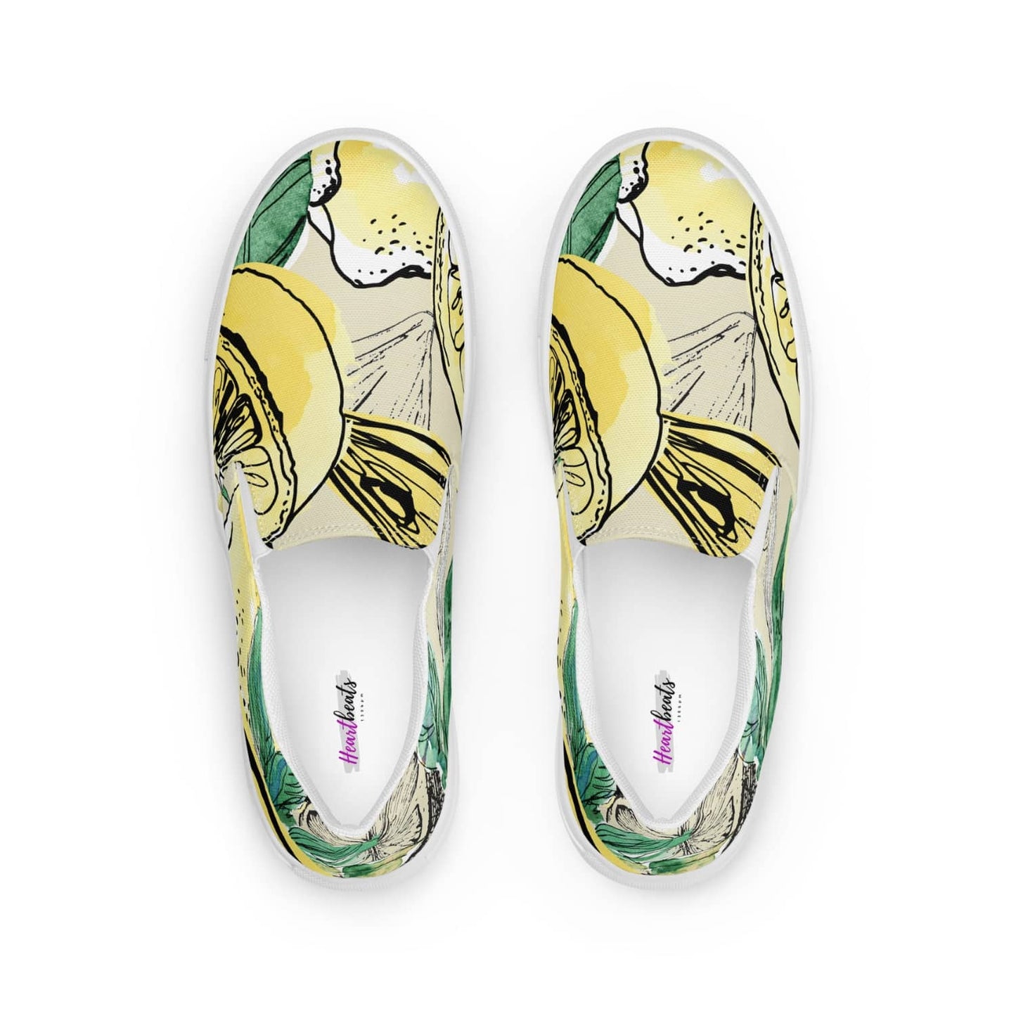 Herren Canvas Textil-Slipper PF8181 weiss Lemon on Ice