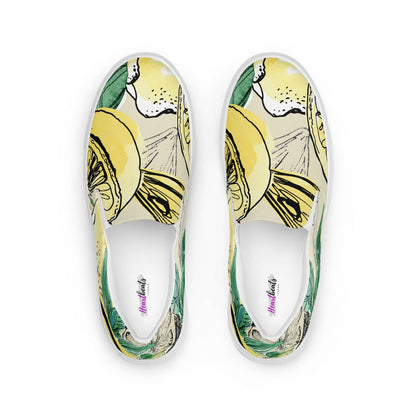 Herren Canvas Textil-Slipper PF8181 weiss Lemon on Ice