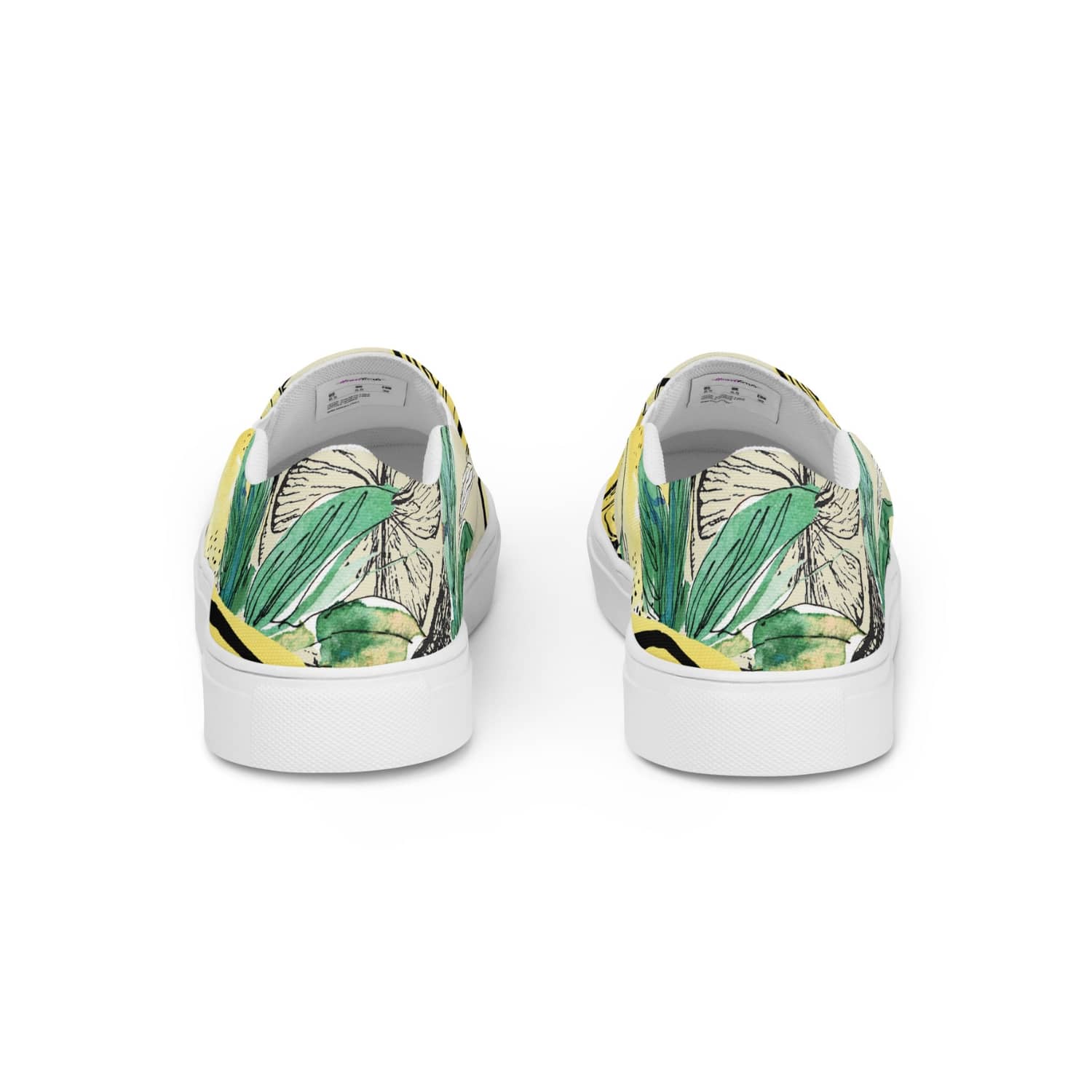 Herren Canvas Textil-Slipper PF8181 weiss Lemon on Ice