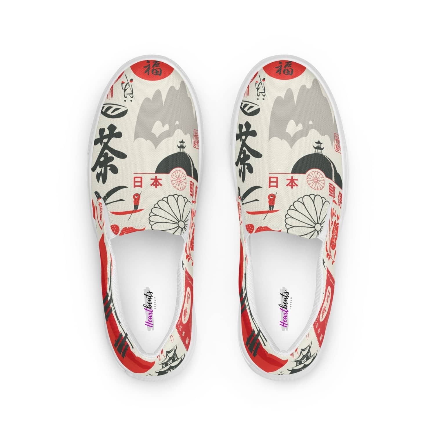 Herren Canvas Textil-Slipper PF8183 weiss Japanese Style