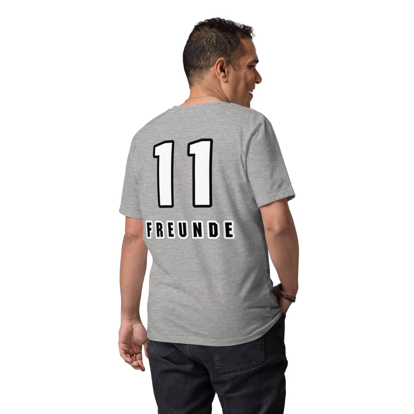 Herren Classic Fußball Fan T-Shirt 11 Freunde PF5269 light grey