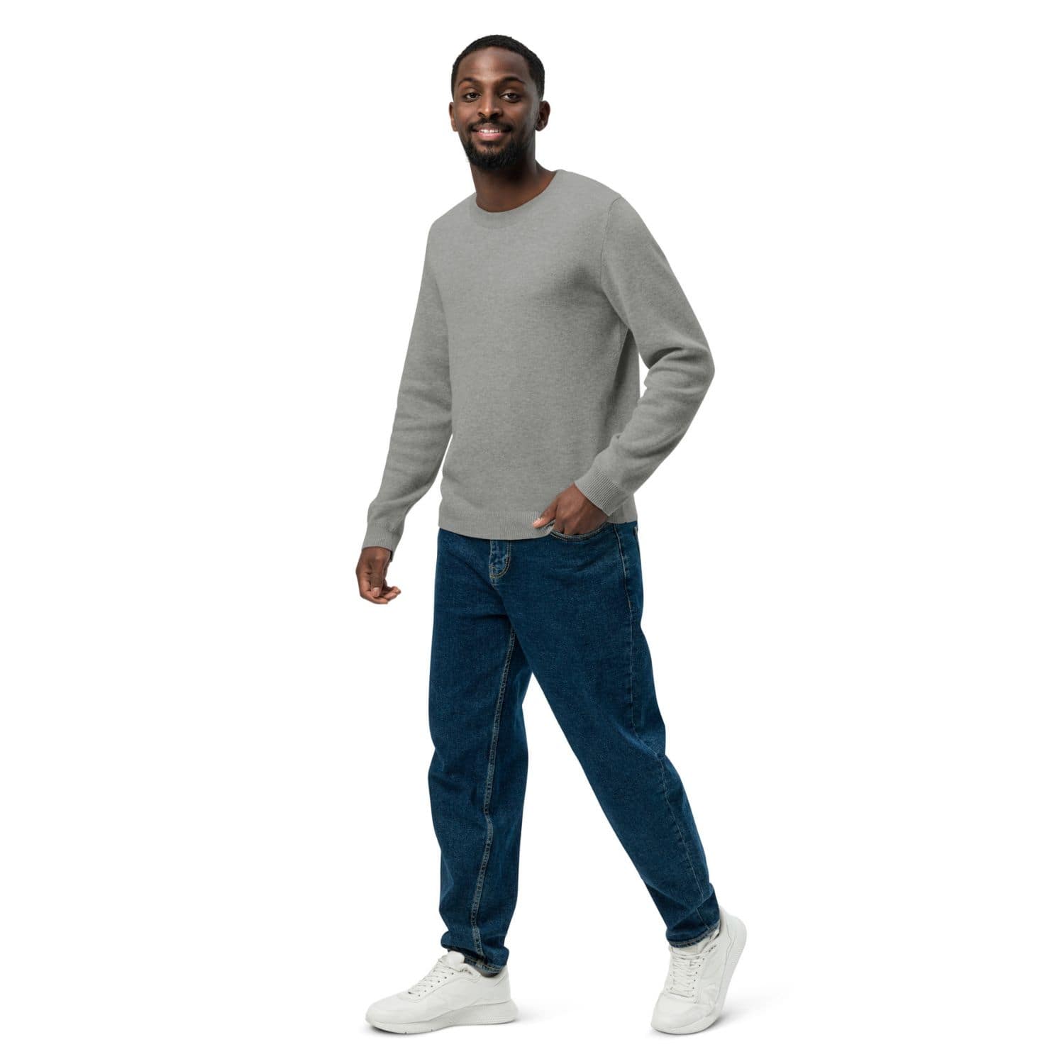 Herren Classic Strickpullover HB7107 grau