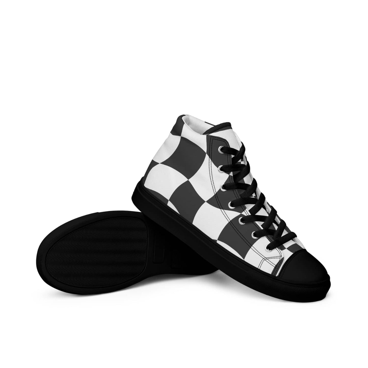 Herren High-Top Sneaker Checkerboard PF8241 schwarz