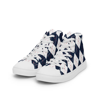 Herren High-Top Sneaker Diamond Pattern PF8230 weiss