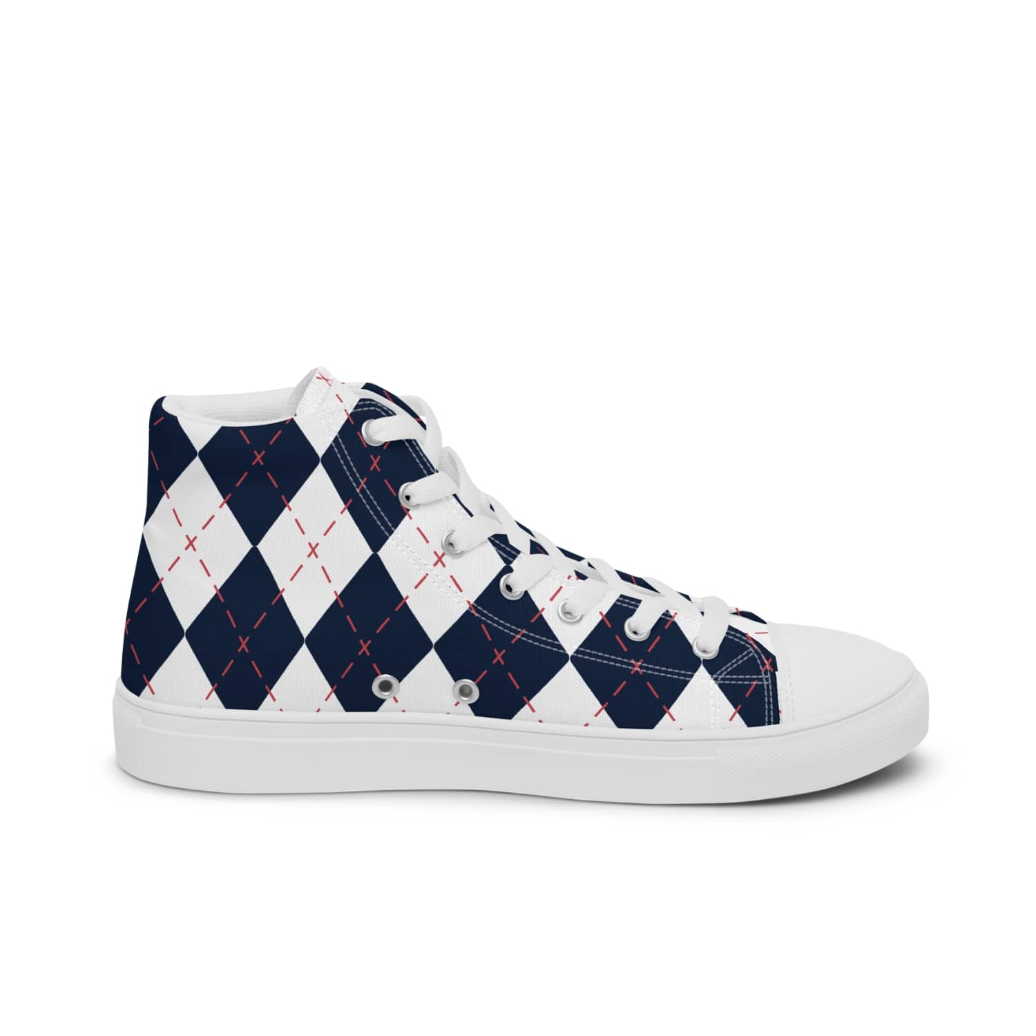 Herren High-Top Sneaker Diamond Pattern PF8230 weiss
