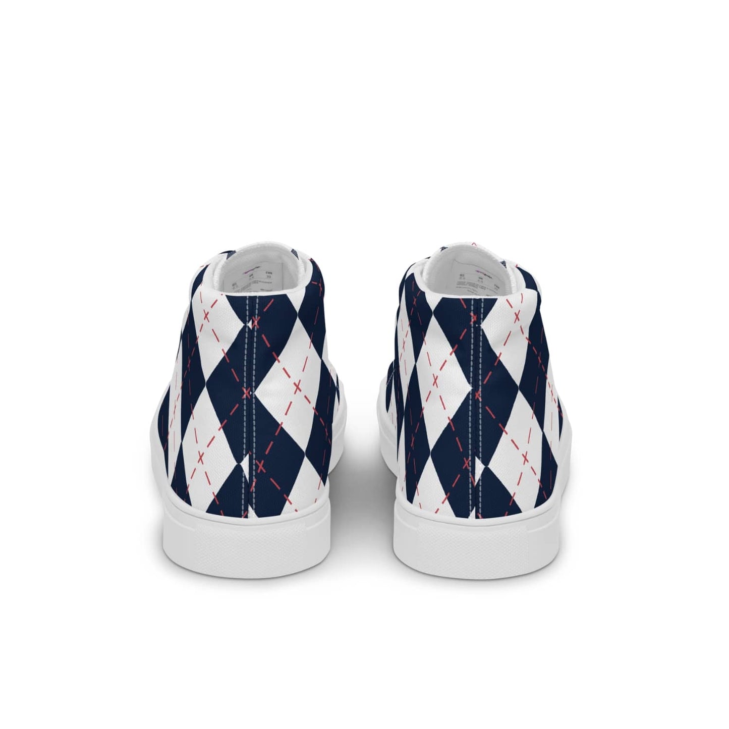 Herren High-Top Sneaker Diamond Pattern PF8230 weiss