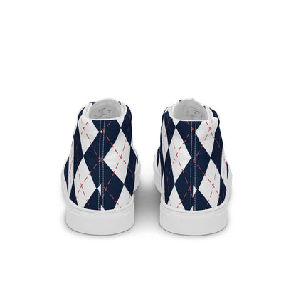 Herren High-Top Sneaker Diamond Pattern PF8230 weiss