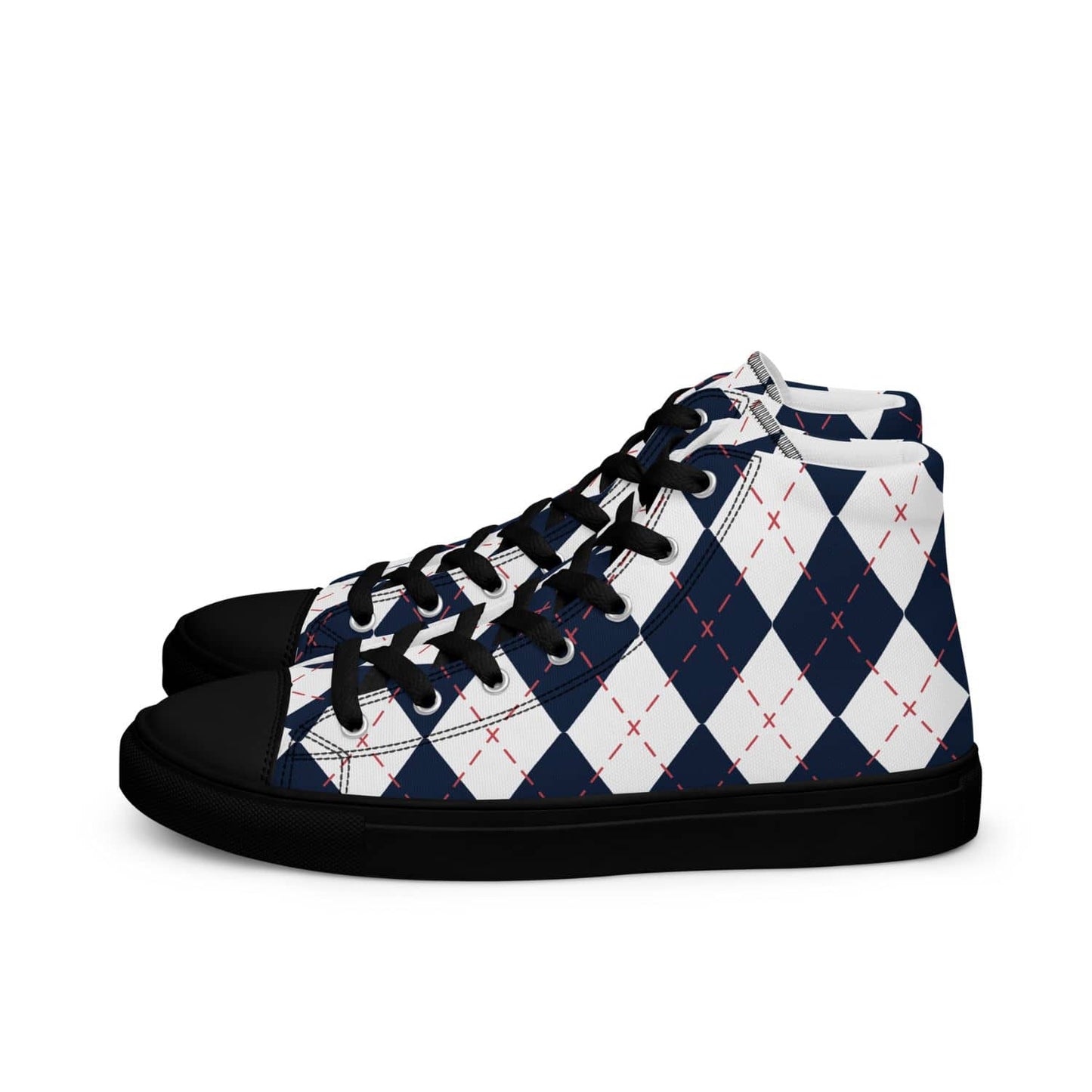 Herren High-Top Sneaker Diamond Pattern PF8231 schwarz