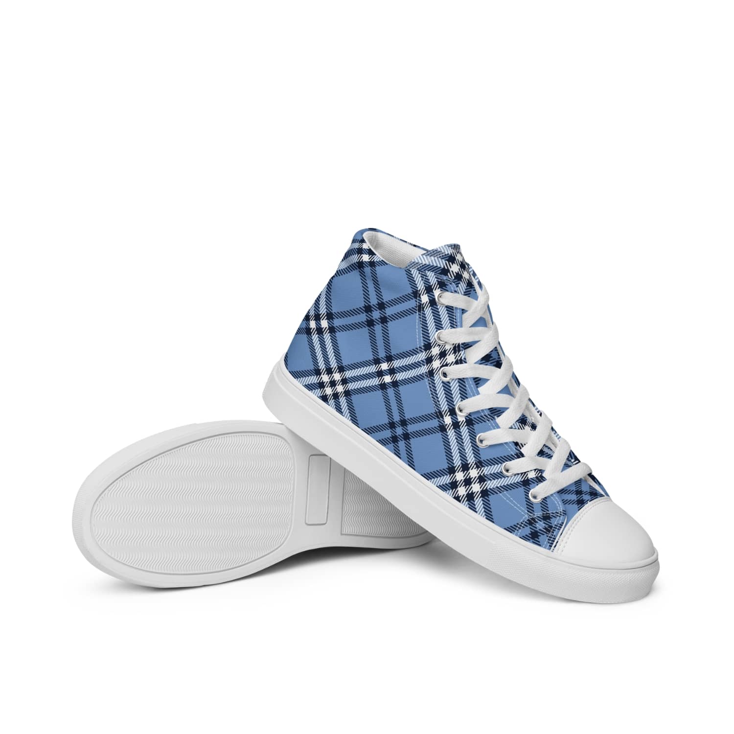 Herren High-Top Sneaker Scottish Blue PF8238 weiss