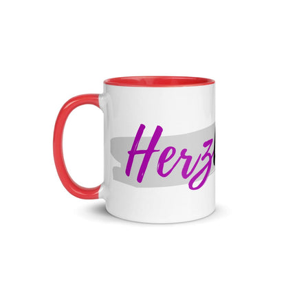 Herzbiester Kaffeebecher HF1009 weiss rot