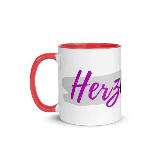 Herzbiester Kaffeebecher HF1009 weiss rot