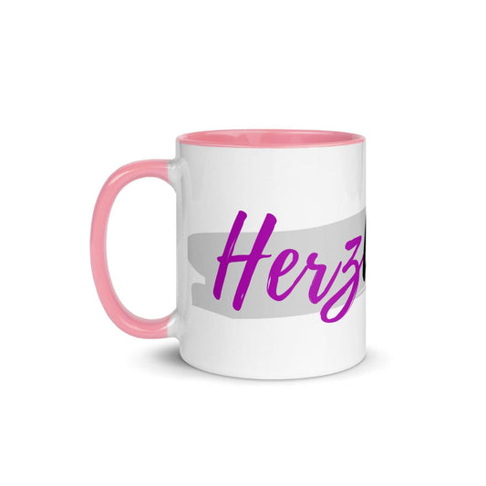 Herzbiester Kaffeebecher HF1011 weiss rosa