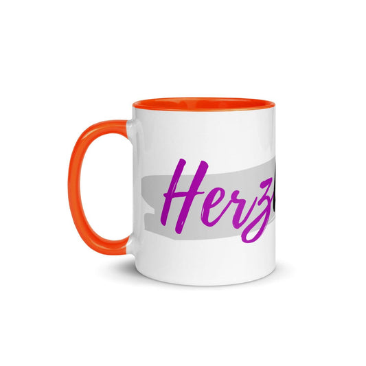 Herzbiester Kaffeebecher HF1013 weiss orange