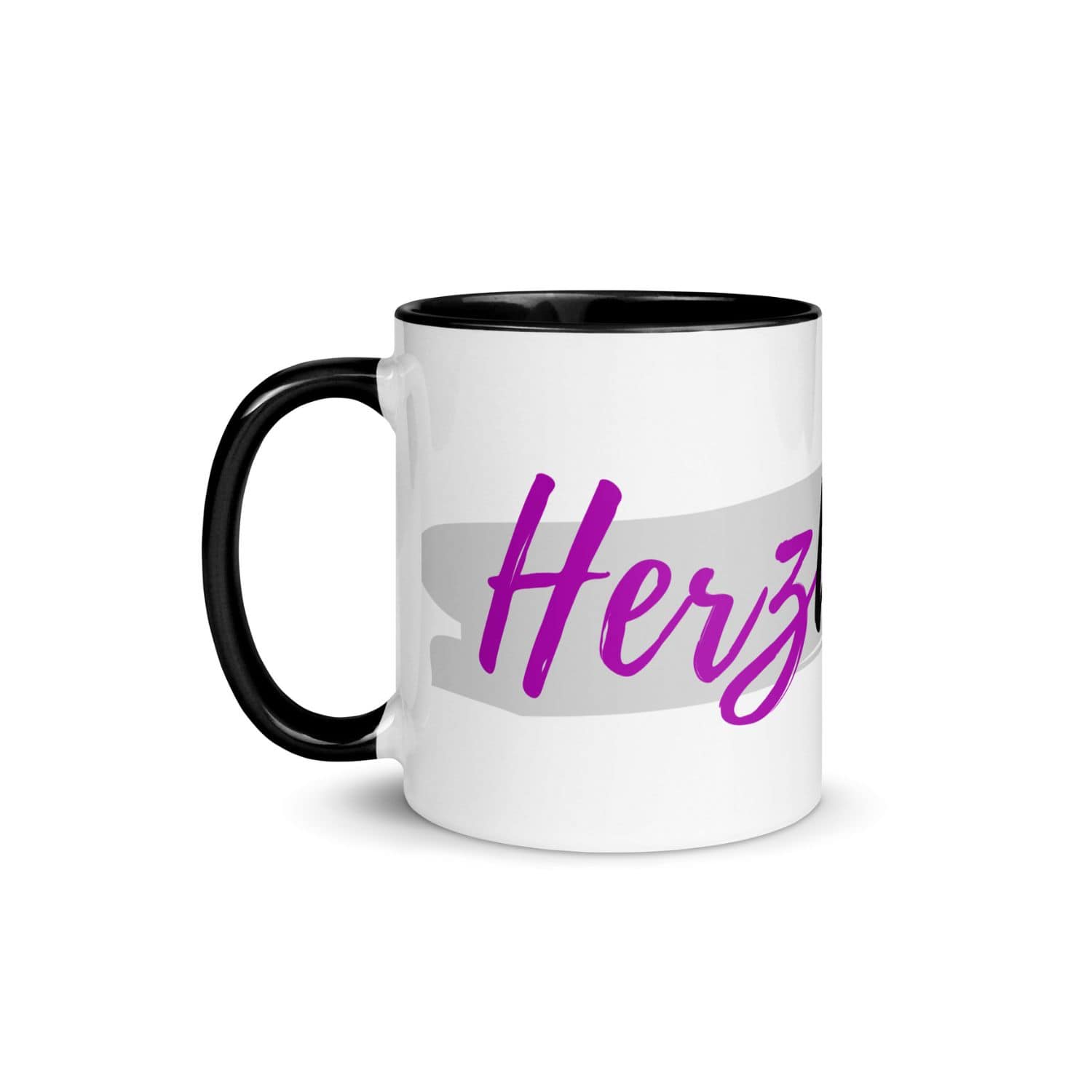 Herzbiester Kaffeebecher PF1008 weiss schwarz