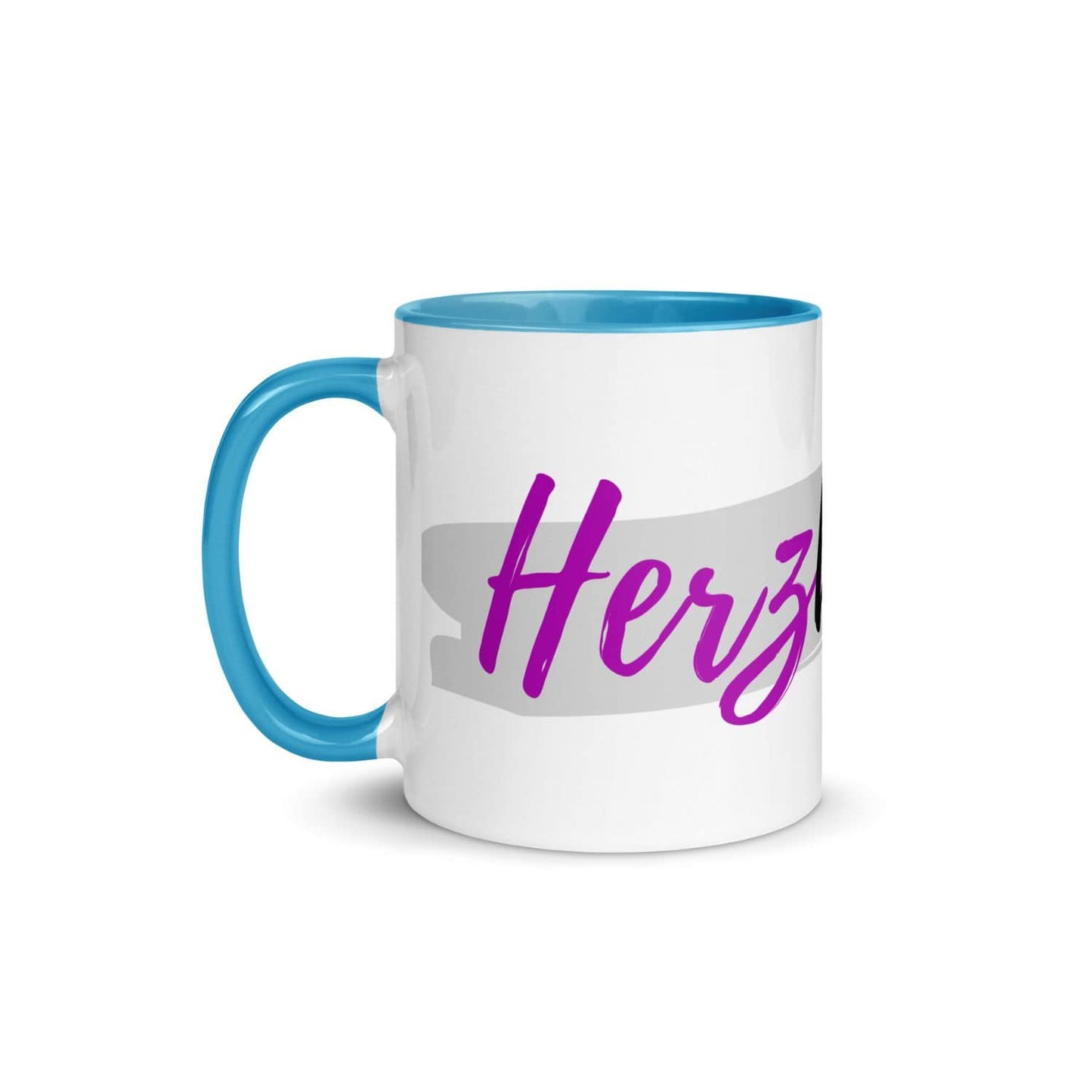 Herzbiester Kaffeebecher PF1010 weiss blau