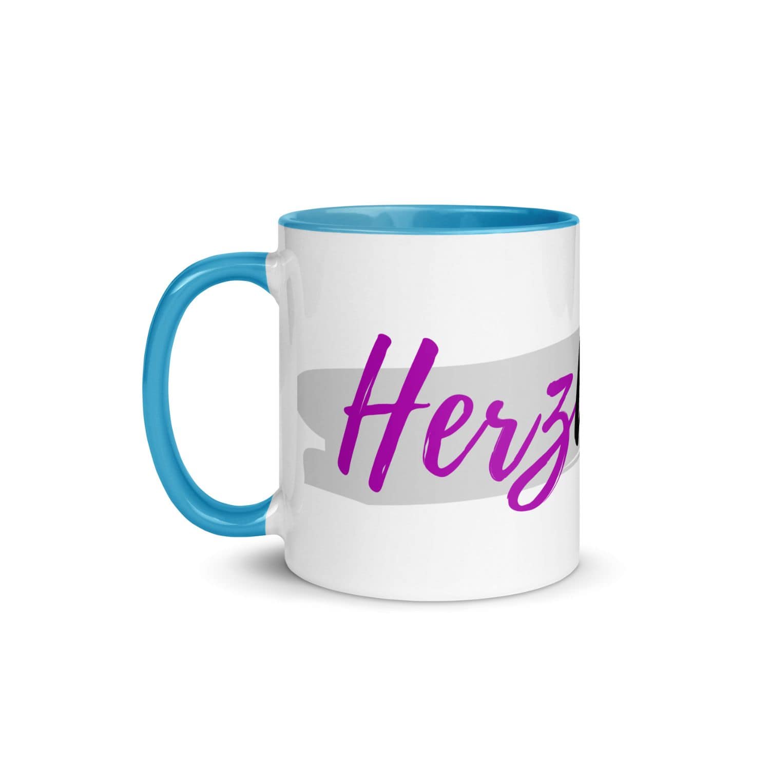 Herzbiester Kaffeebecher PF1010 weiss blau