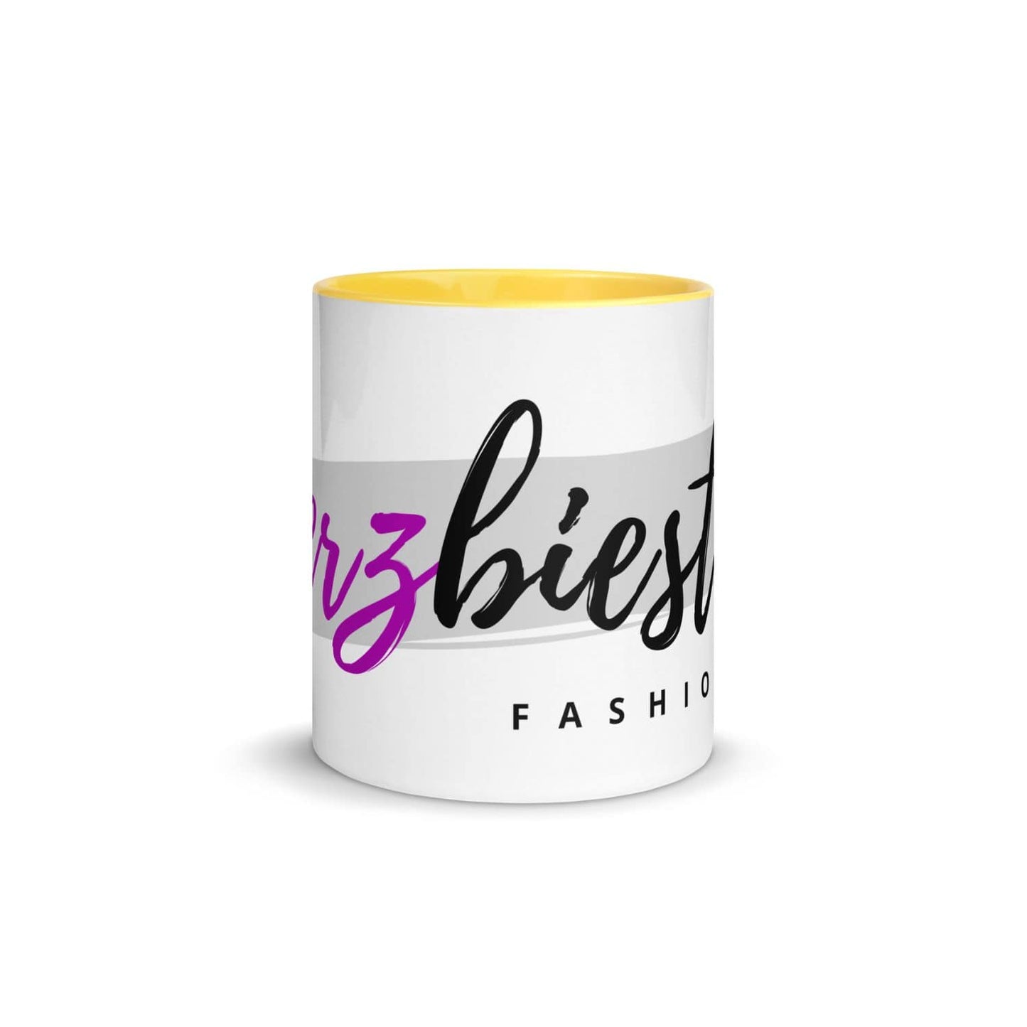 Herzbiester Kaffeebecher PF1012 weiss gelb