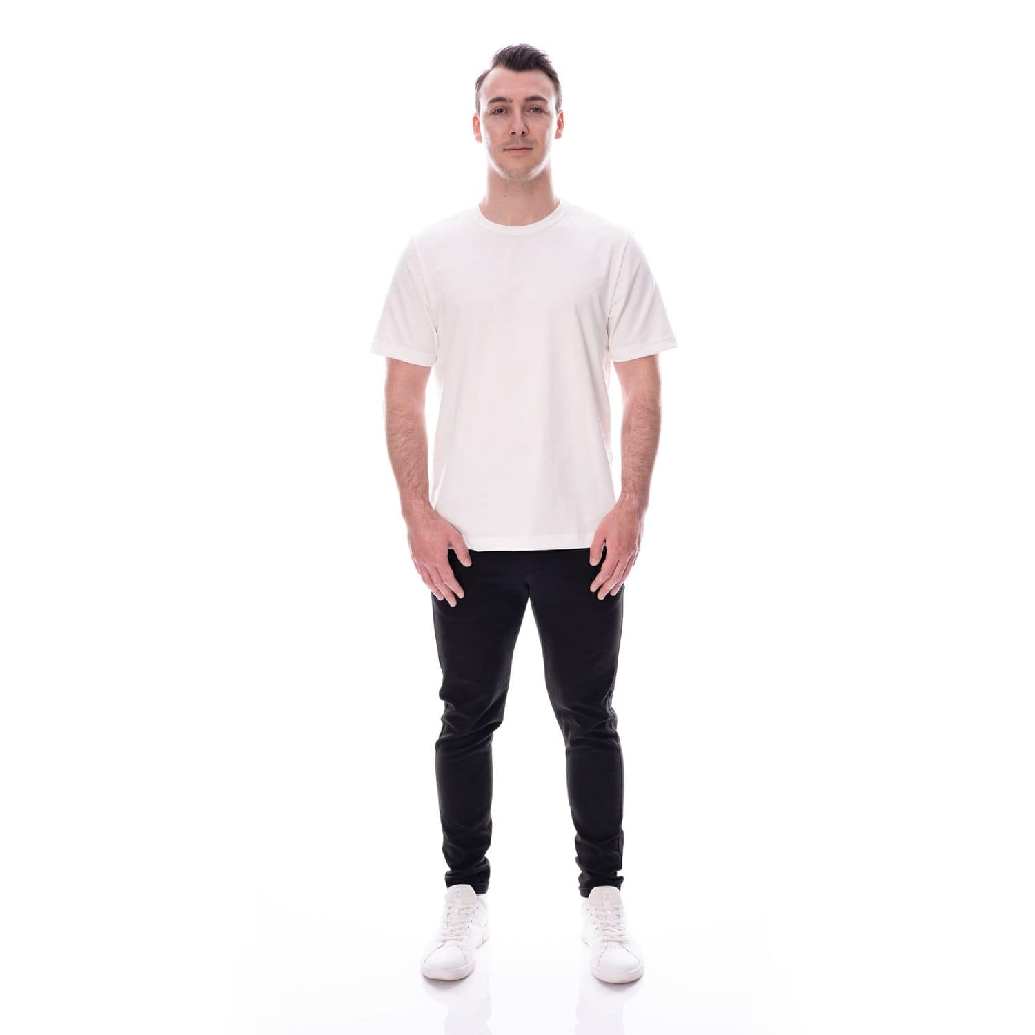 MUOM Herren Basic Tee N°6 MM7143 cremeweiss