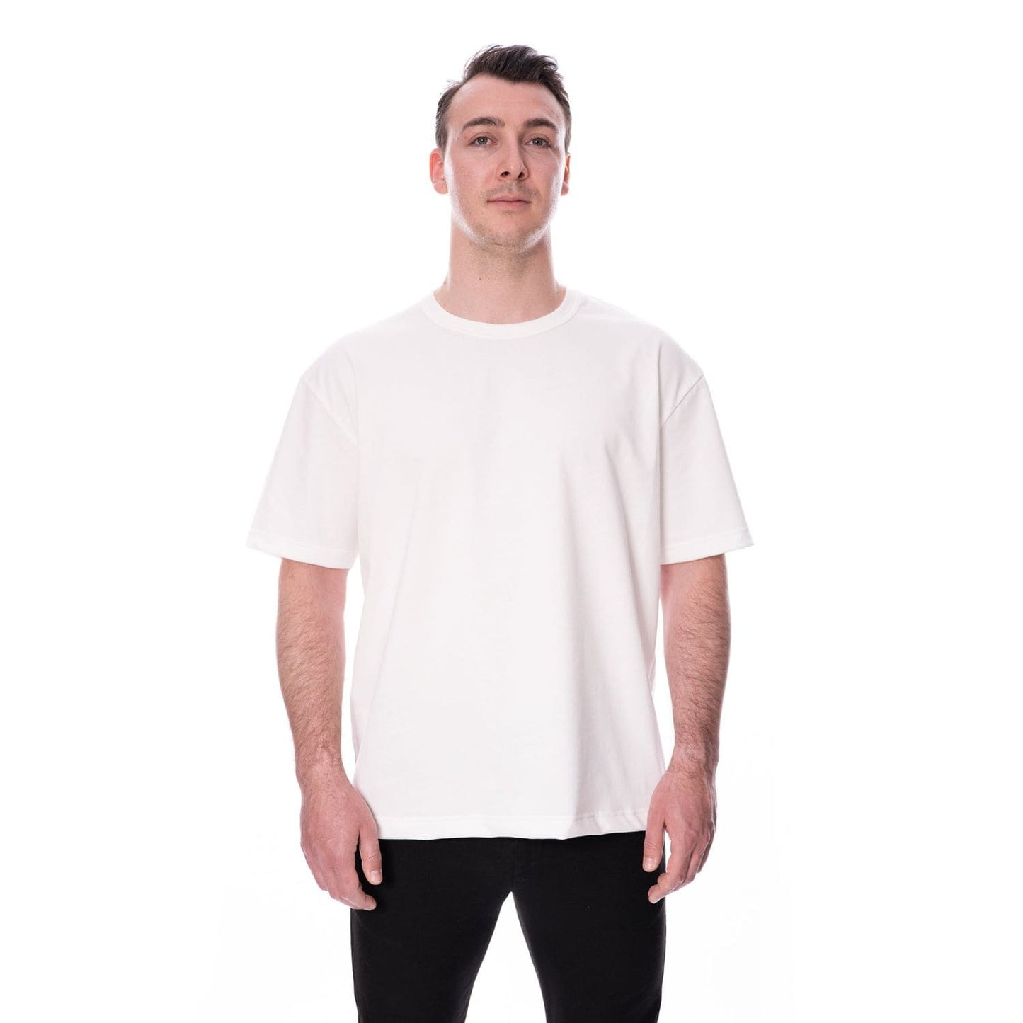 MUOM Herren Basic Tee N°7 MM7146 cremeweiss
