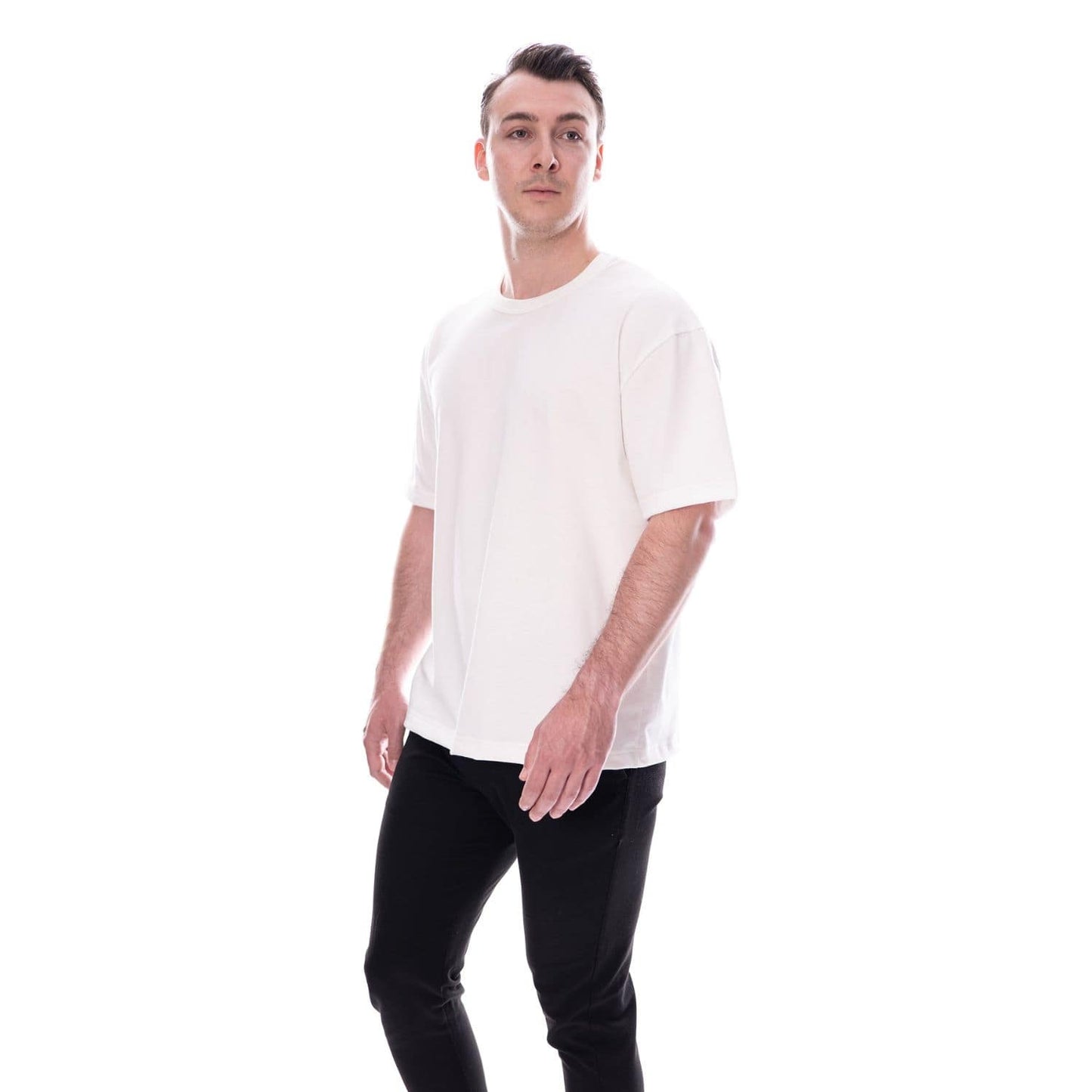 MUOM Herren Basic Tee N°7 MM7146 cremeweiss