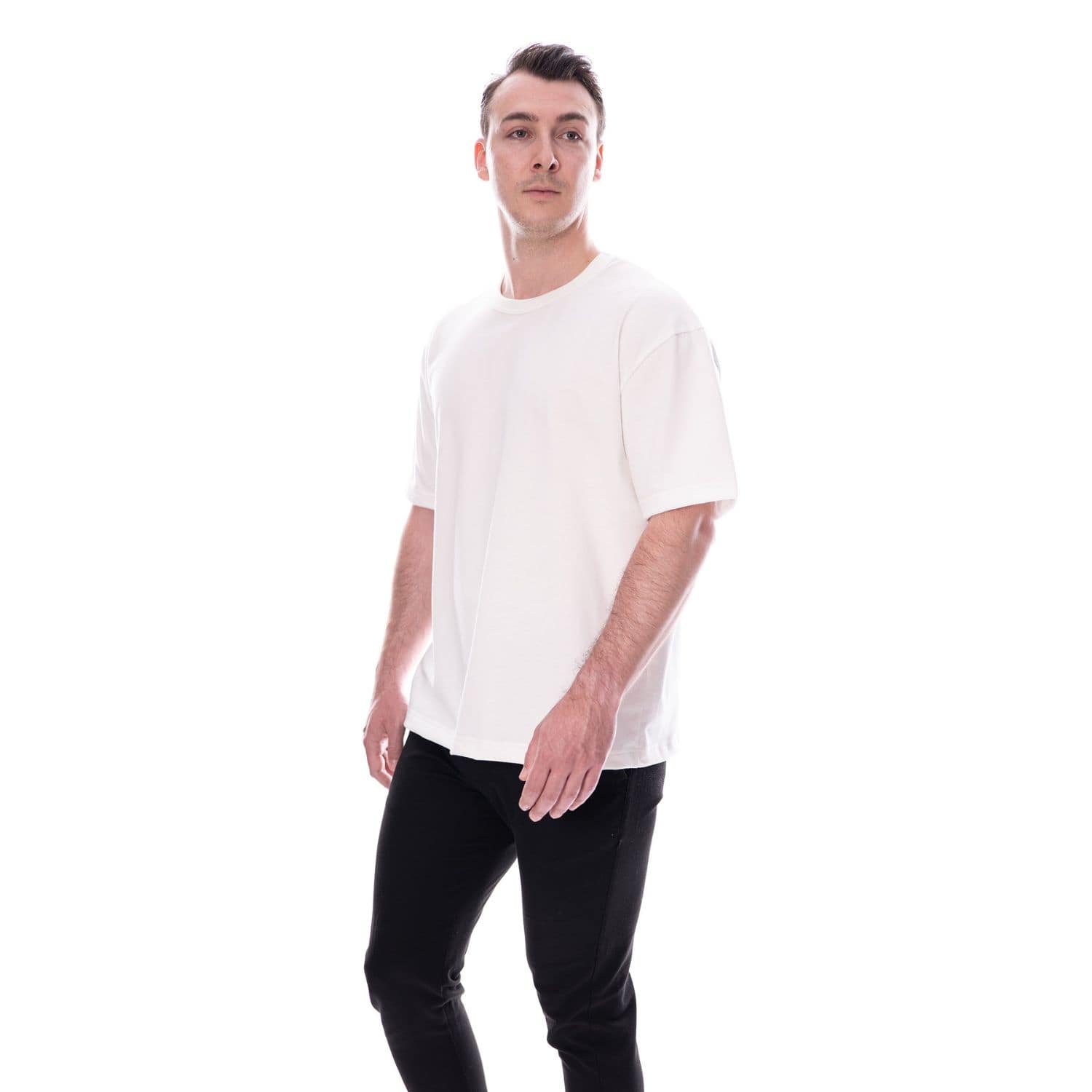 MUOM Herren Basic Tee N°7 MM7146 cremeweiss