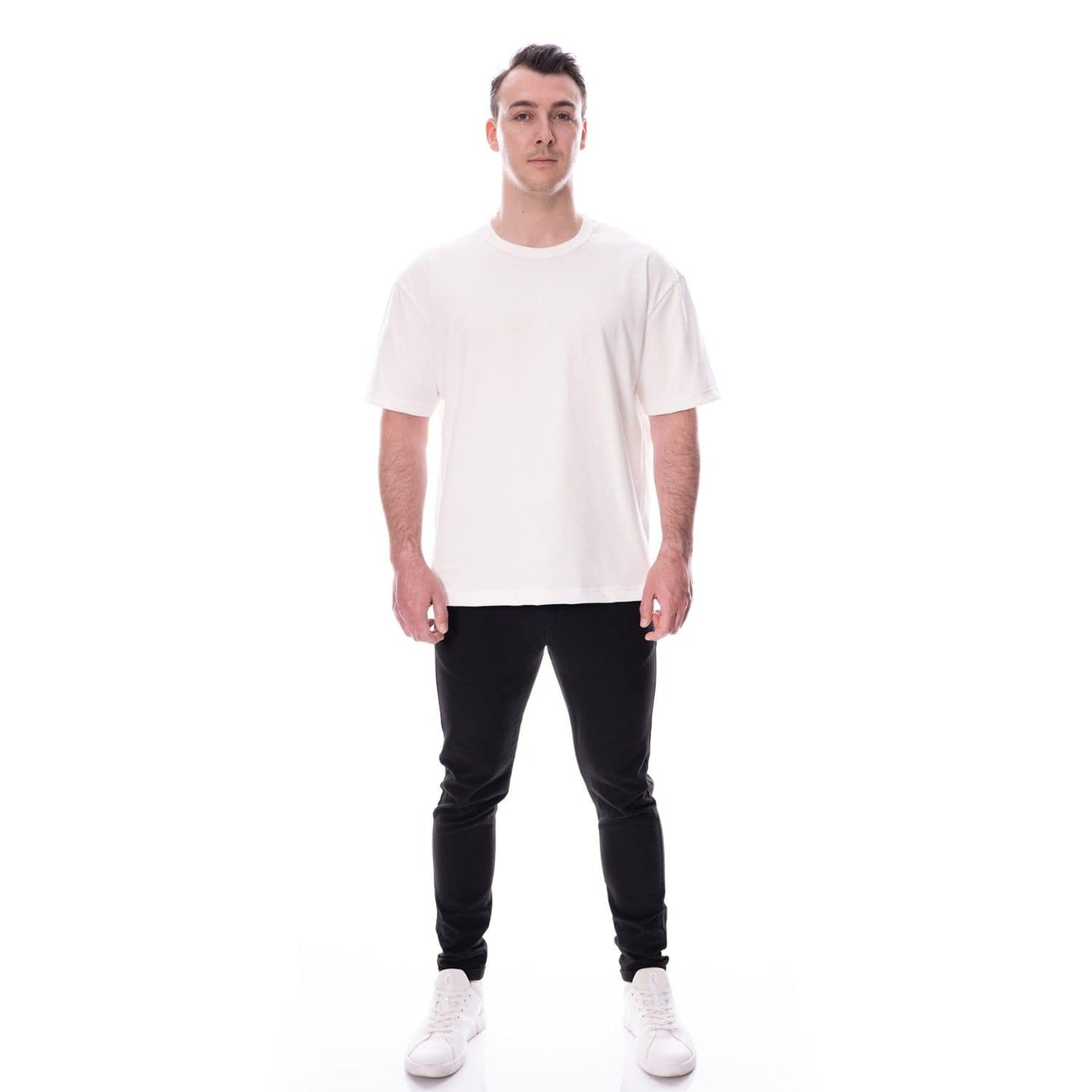 MUOM Herren Basic Tee N°7 MM7146 cremeweiss