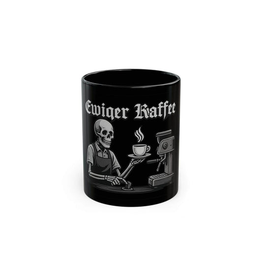 Nebelmond Kaffeebecher "Ewiger Kaffee" NM1165 schwarz