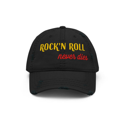 Otto Cap Destressed Dad-Hat HB1069 Rock'n Roll schwarz