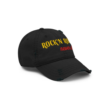Otto Cap Destressed Dad-Hat HB1069 Rock'n Roll schwarz