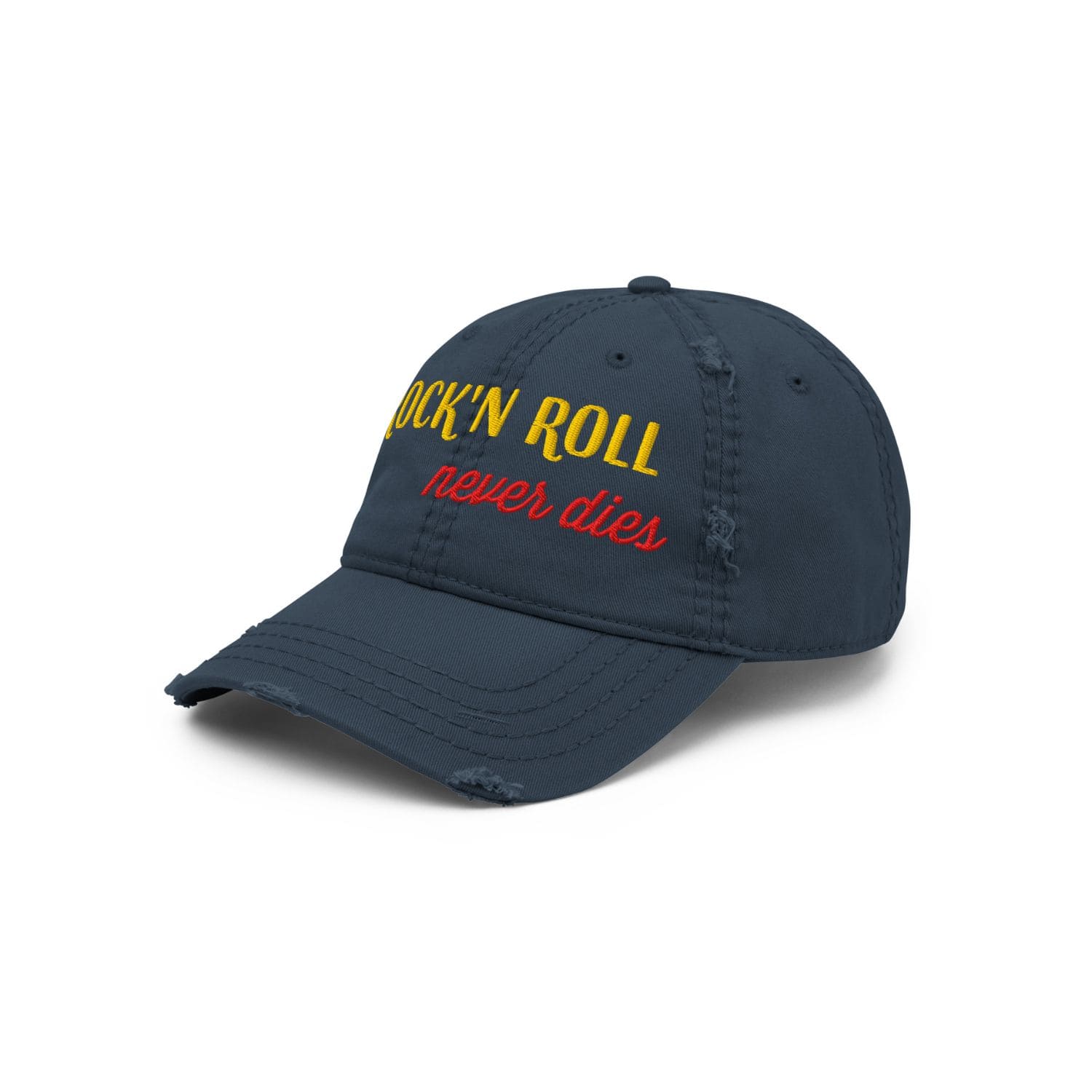 Otto Cap Destressed Dad-Hat HB1070 Rock'n Roll navy blue