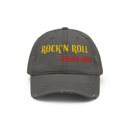 Otto Cap Destressed Dad-Hat HB1071 Rock'n Roll charcoal grey