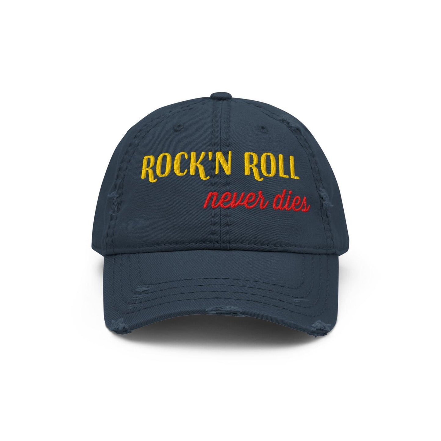 Otto Cap Destressed Dad-Hat PF1059 Rock'n Roll navy blue