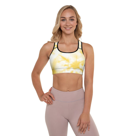 Padded Bustier Sport BH HB5040 black yellow