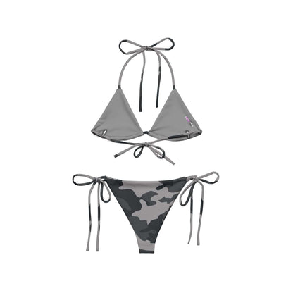 Recycled Allover String-Bikini HB2122 camouflage grau