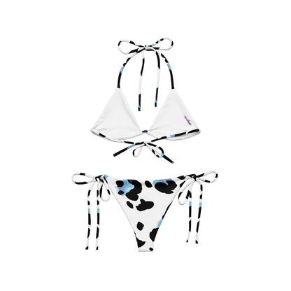 Recycled Allover String-Bikini HB2123 weiss schwarz blau