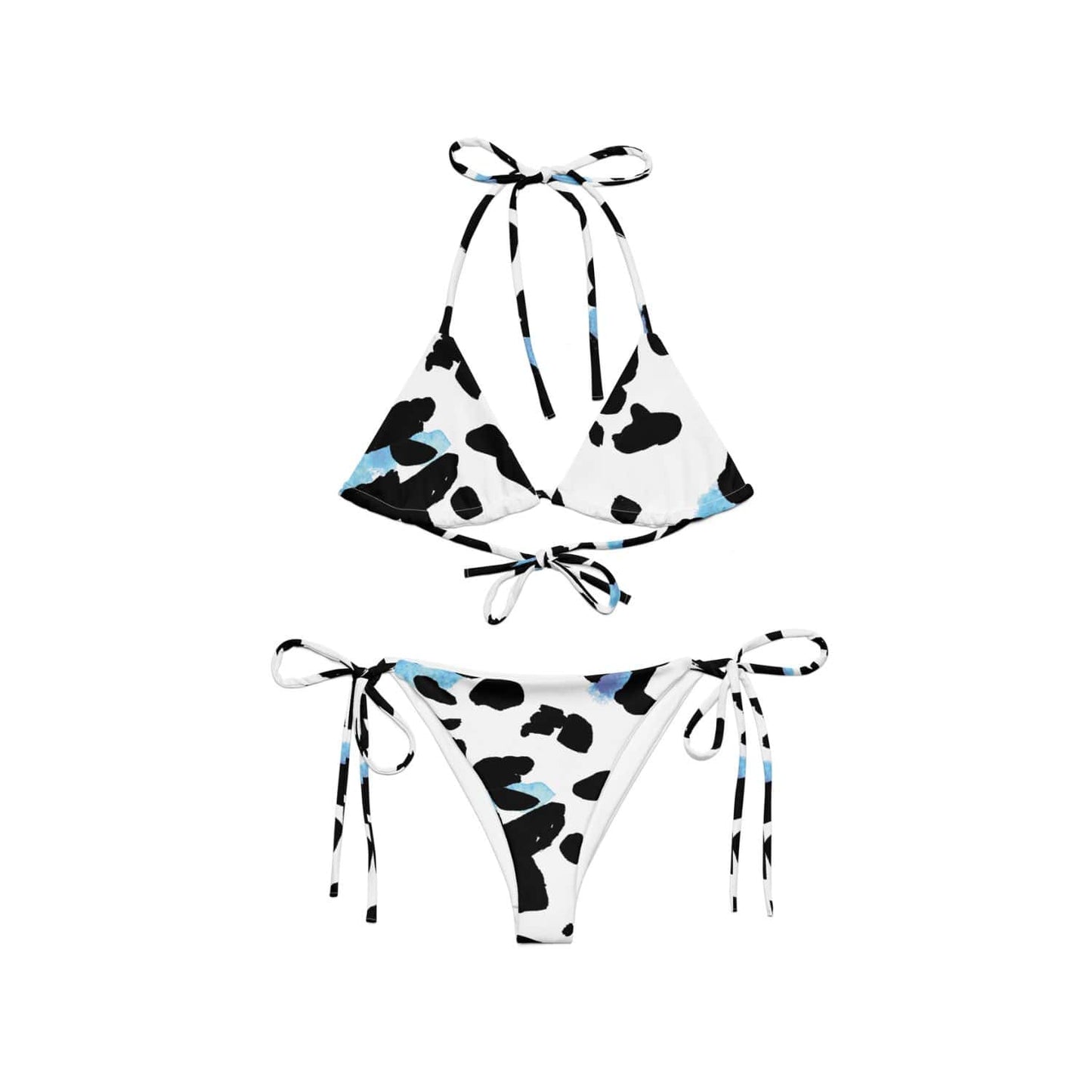 Recycled Allover String-Bikini PF2112 weiss schwarz