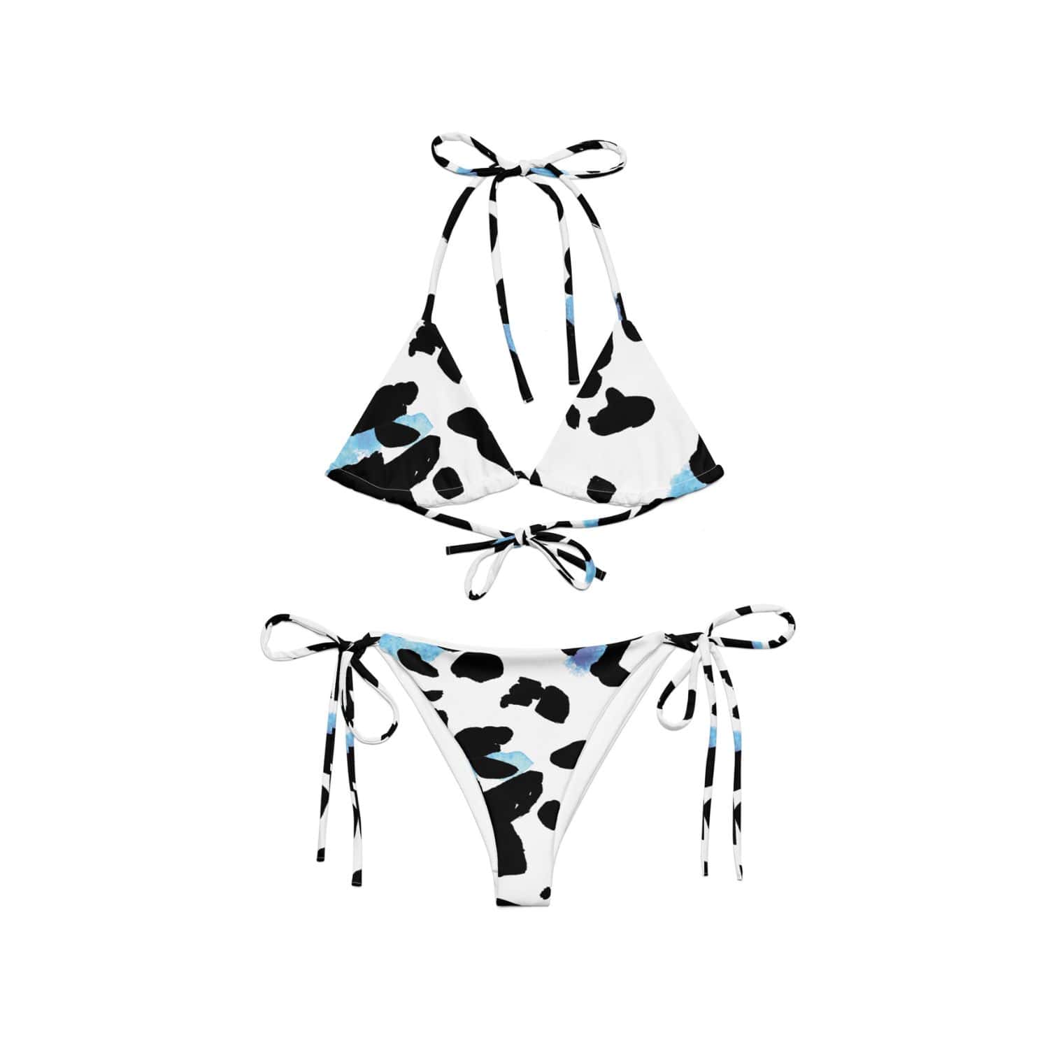 Recycled Allover String-Bikini PF2112 weiss schwarz