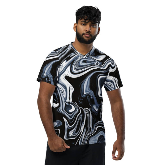 Rockwear Herren Sporttrikot PF7275 schwarz / weiss tie-dye